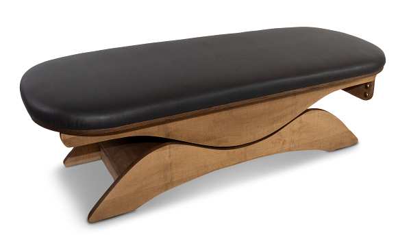 Babathliege Simplex mit Liegefläche in anthrazit und Holzunterbau