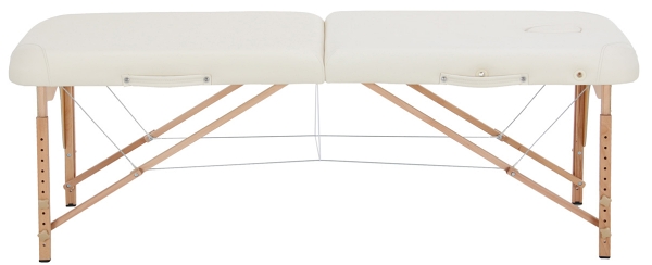 mobile massageliege basic pro set mit holzgestell in farbe crema