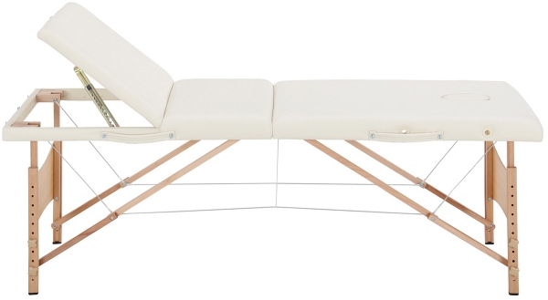 mobile massageliege basic rest set mit holzgestell in farbe beige