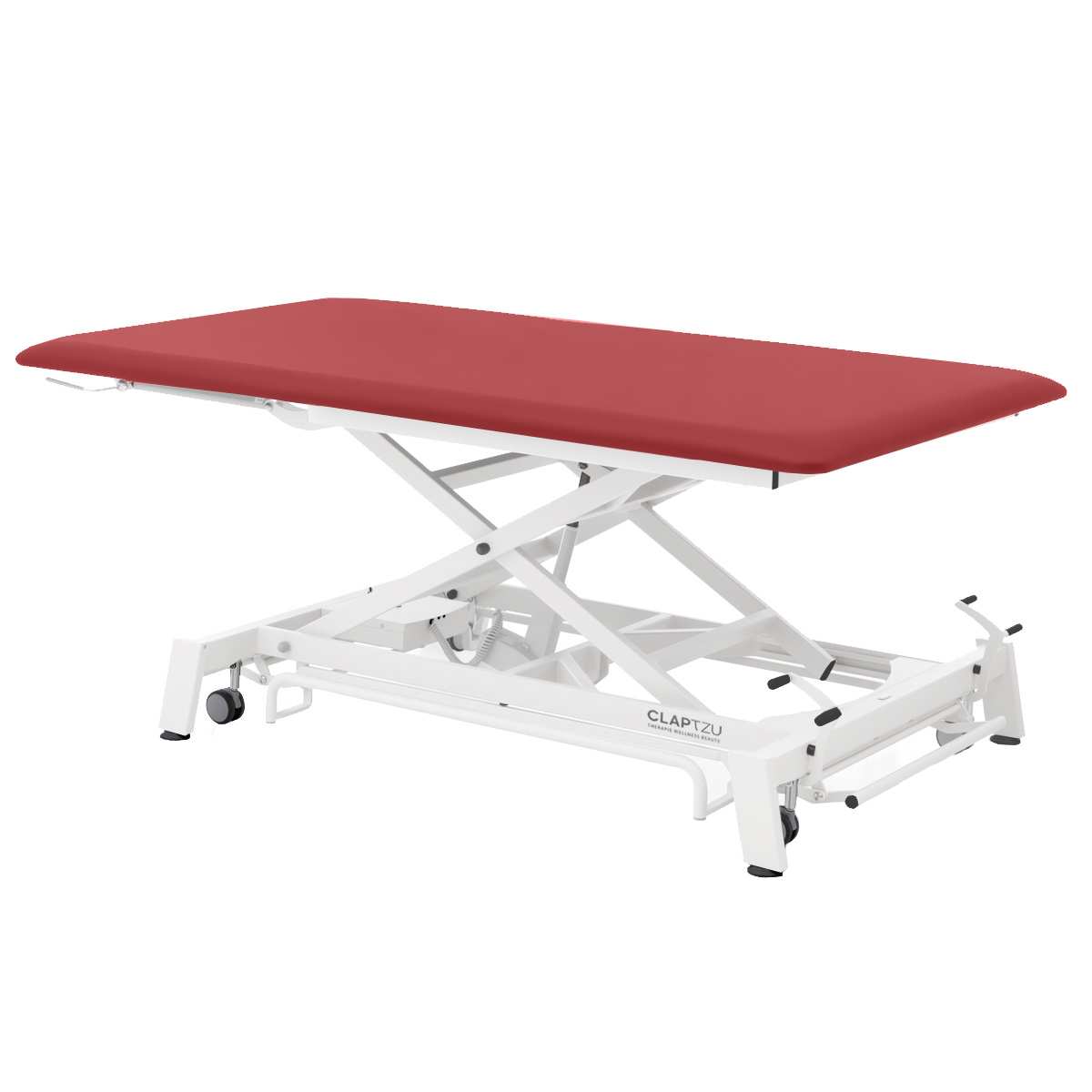 Therapieliege Oslo Bobath/Vojta 1-teilig, Untergestell weiss, bezug rot