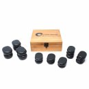 Hot Stone Massagestein-Set - 18-teilig mit Bambusbox