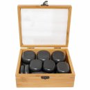 Hot Stone Massagestein-Set - 18-teilig mit Bambusbox