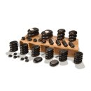 Hot Stone Massagestein-Set - 54-teilig mit Bambusbox