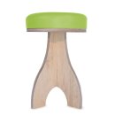 Patientenhocker aus Holz | ohne Rollen