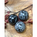 Joya - Massagestift Set | Schneeflockenobsidian Nussholz